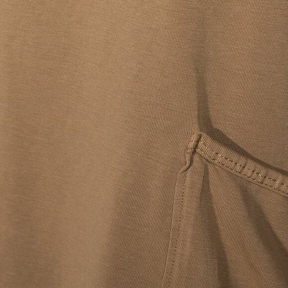 FP Movement Hot Shot V-Neck Sleeveless Patch Pocket Mini Dress Color Mocha Latte - Picture 3 of 5